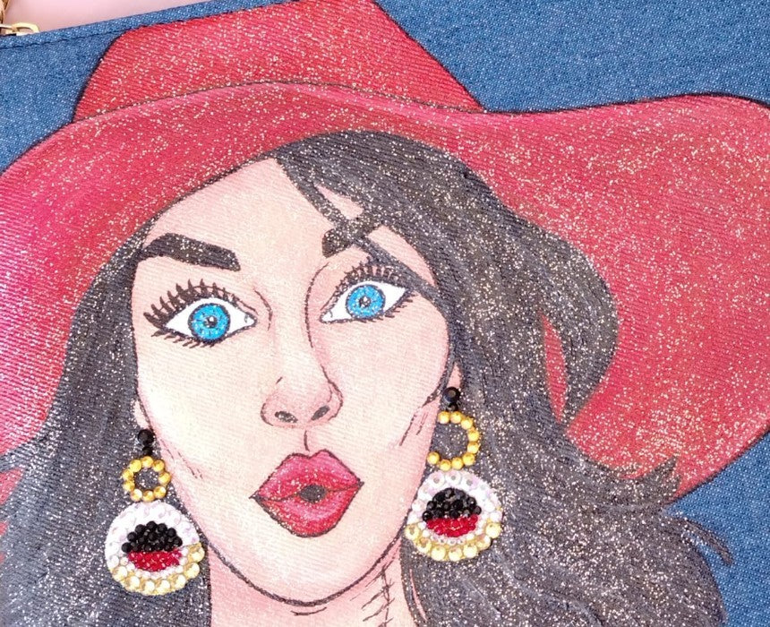 HandPainted Portrait Customizable Clutch Bag