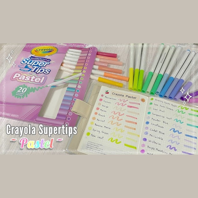 Crayola SuperTips Pastel Washable Markers, Pack of 20 by Crayola