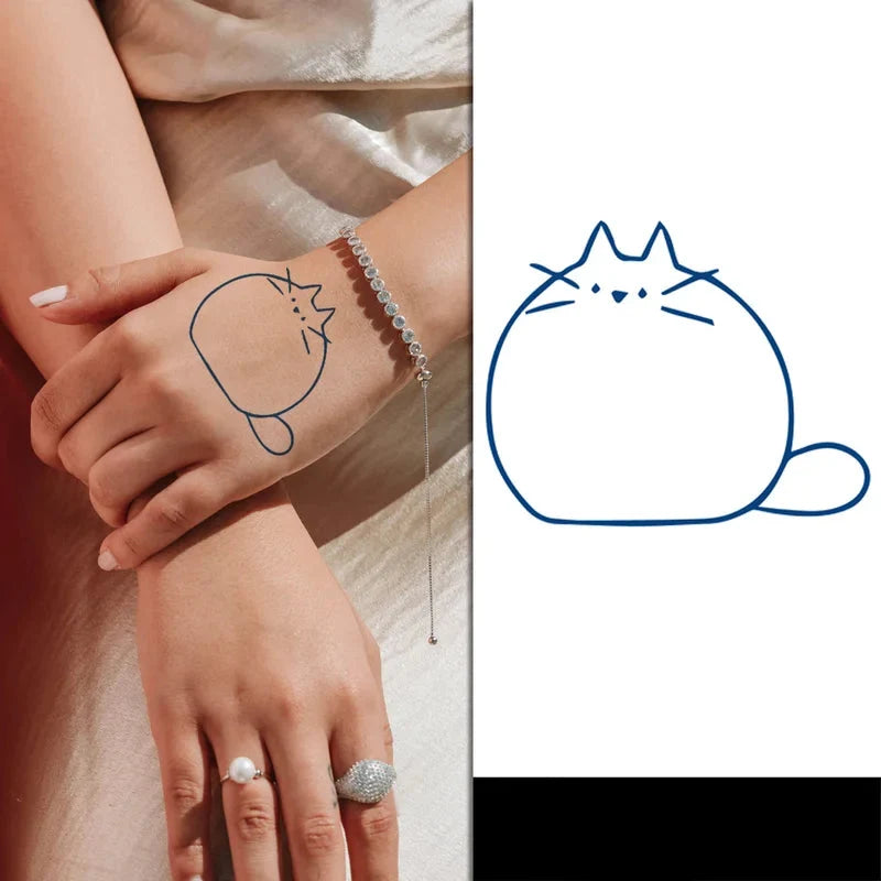 Cat Temporary Tattoo (Semi-Permanent Tattoo)