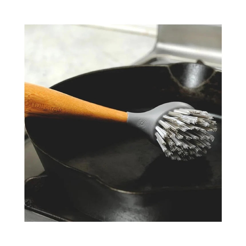 Brush and Scraper, Bamboo Handle, Grey Cast Iron Brush and Scraper, Bamboo Handle, Grey Brush and Scraper, Bamboo Handle, Grey Full Circle