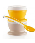 Set Of 2 Powder Pink Baby Food Jars And Spoon