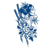 Female Warrior Semi-Permanent Jagua Tattoo