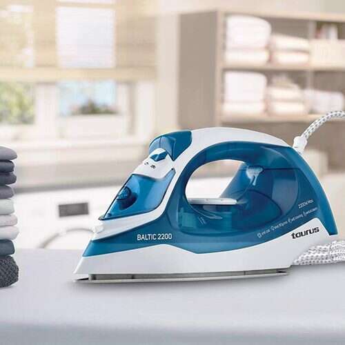 Steam Iron - BALTIC 2200W White Blue Ironing Machine Steam Iron - BALTIC 2200W White Blue Steam Iron - BALTIC 2200W White Blue Taurus