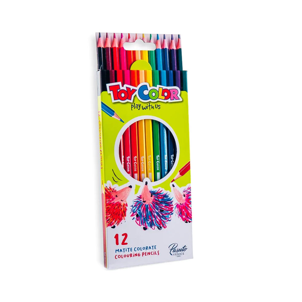 Toy Color: 12 Wooden Hexagonal Coloring Pencils
