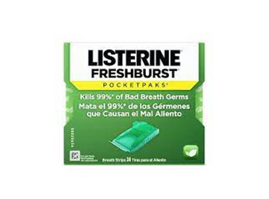 Listerine Fresh Burst Pocket Packs Strips 24 Pcs