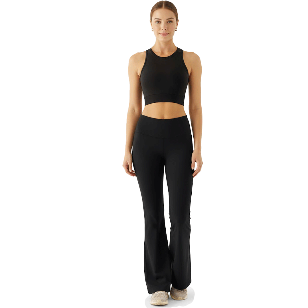 Flare Leggings Medium Sports Bra Yoga Workout Set