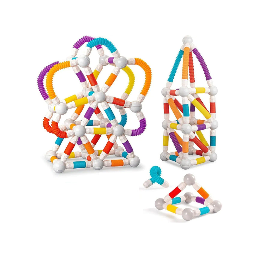 138-piece magnetic STEM construction toy for creative play