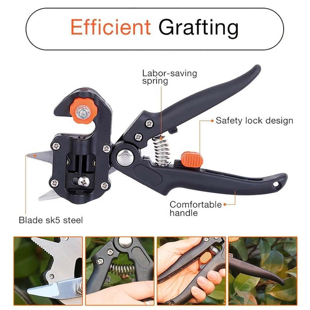Garden Bypass Pruners and Ergonomic Flower Cutter