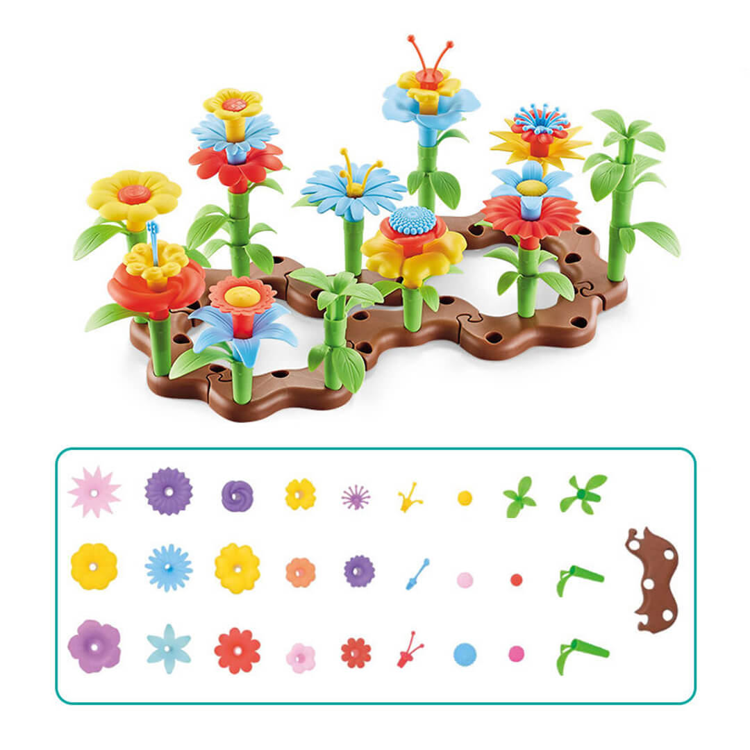 Flower Garden Building Blocks - 148 pieces