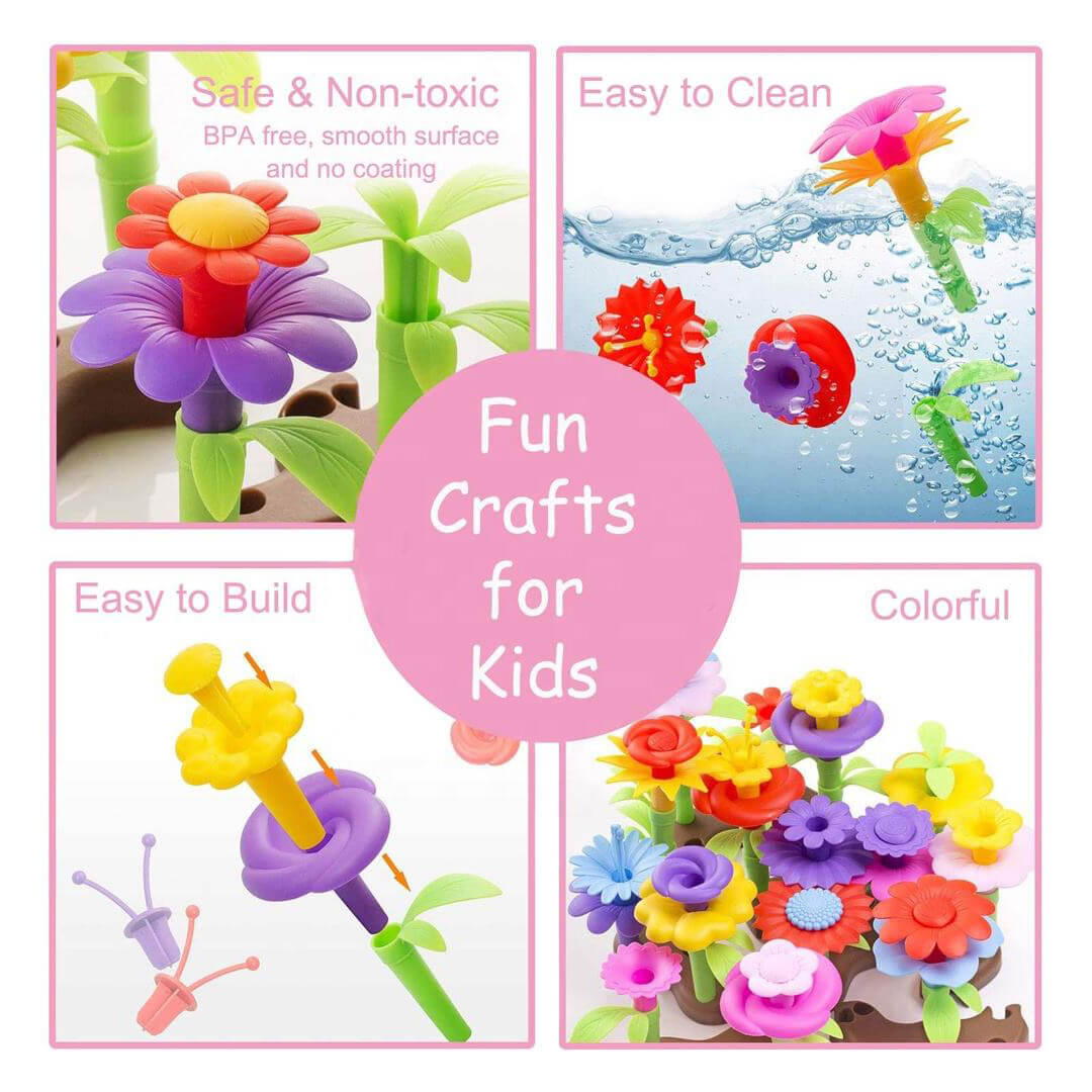 Flower Garden Building Blocks - 148 pieces