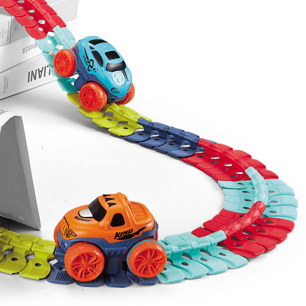 Fluorescent & Flexible Electric Car Track - 50 pcs