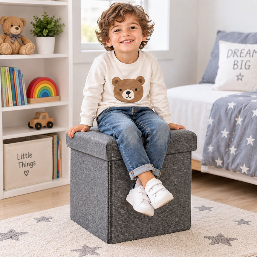 2-In-1 Foldable Storage Box & Stool 36x36 cm
