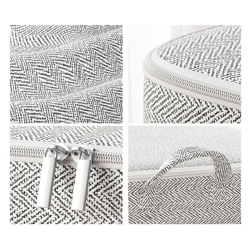 Large capacity clothing organiser bag, close-up shots