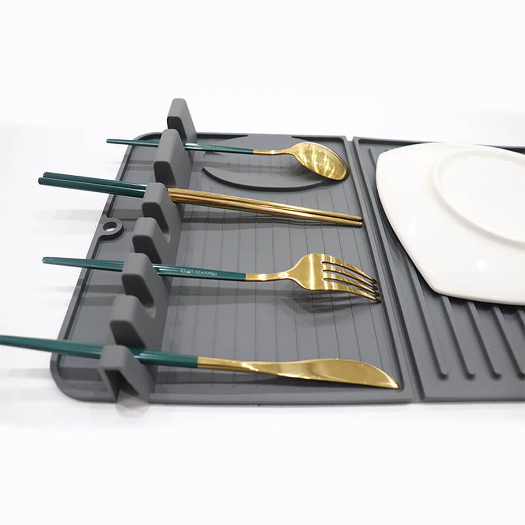 Foldable Silicone Spoon Rest & Dish Drying Mat