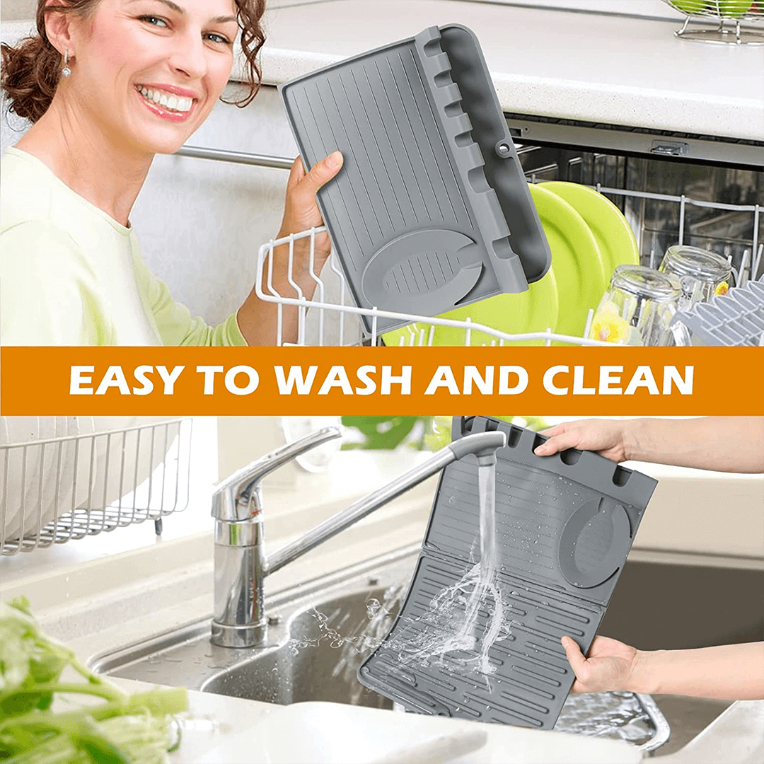 Foldable Silicone Spoon Rest & Dish Drying Mat