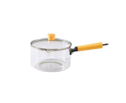 Clear Borosilicate Glass Pot With Handle