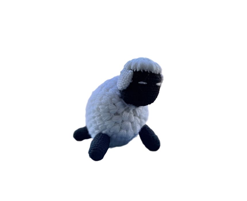 Crochet Sheep Baby Toy Handmade