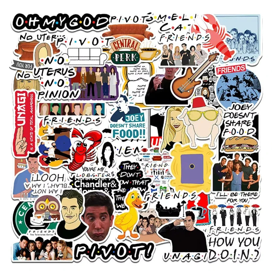 friends series stickers on a white background