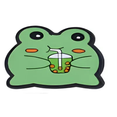 Frog Drinking Bubble Tea Jibbitz Croc Charms - Crocs