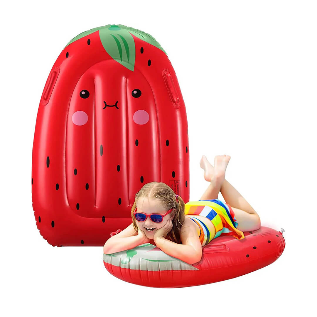 Fruit Pattern Inflatable Surfboard Pool Float Strawberry