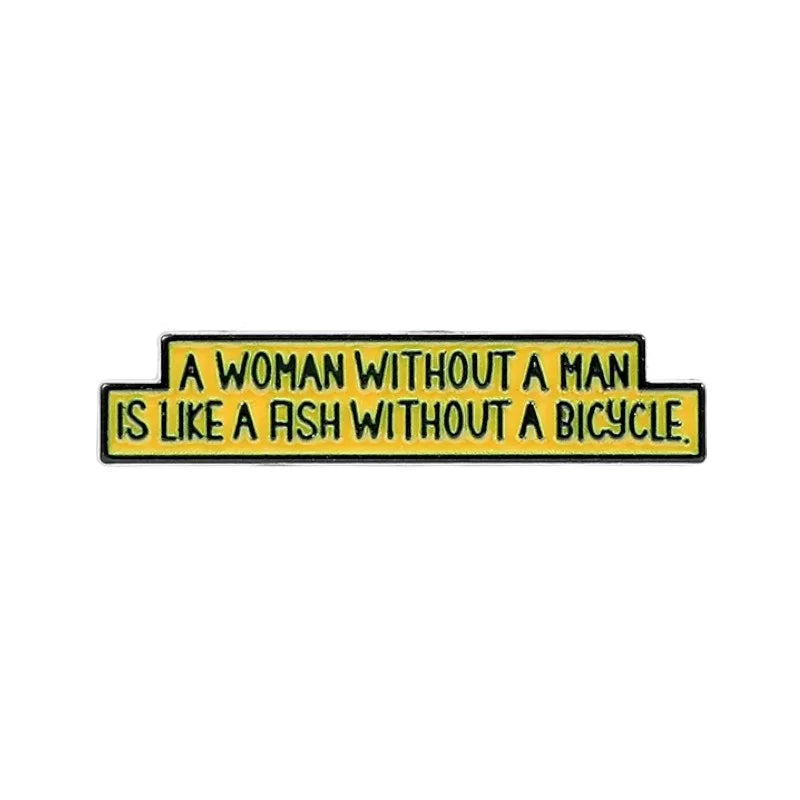 Yellow sign with black text on a white background