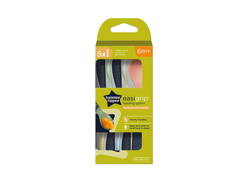 Tommee Tippee Easy Grip Feeding Spoon 5 Pieces