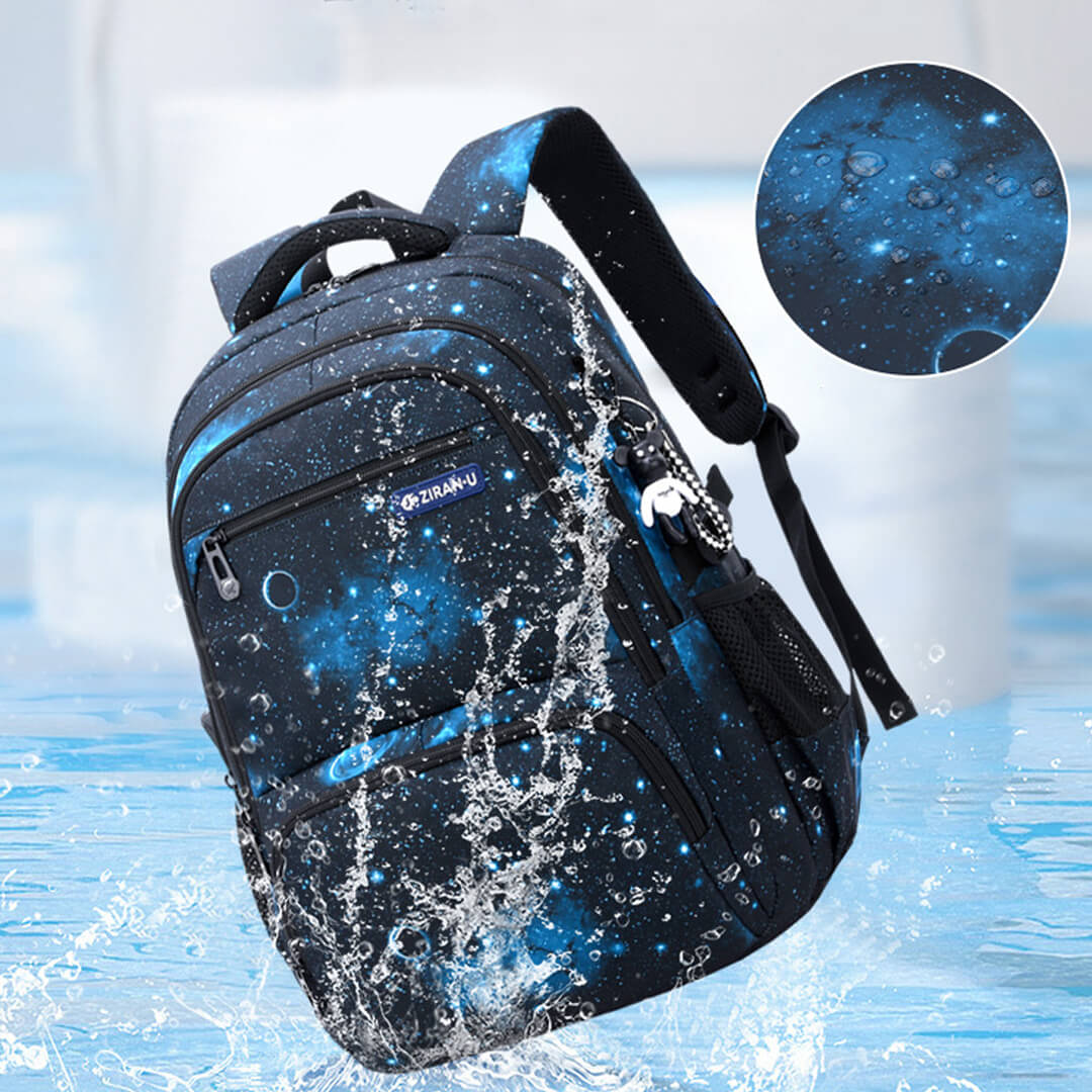 Water-Resistant Galaxy School Backpack set of 3 pieces for grade 4 to 9