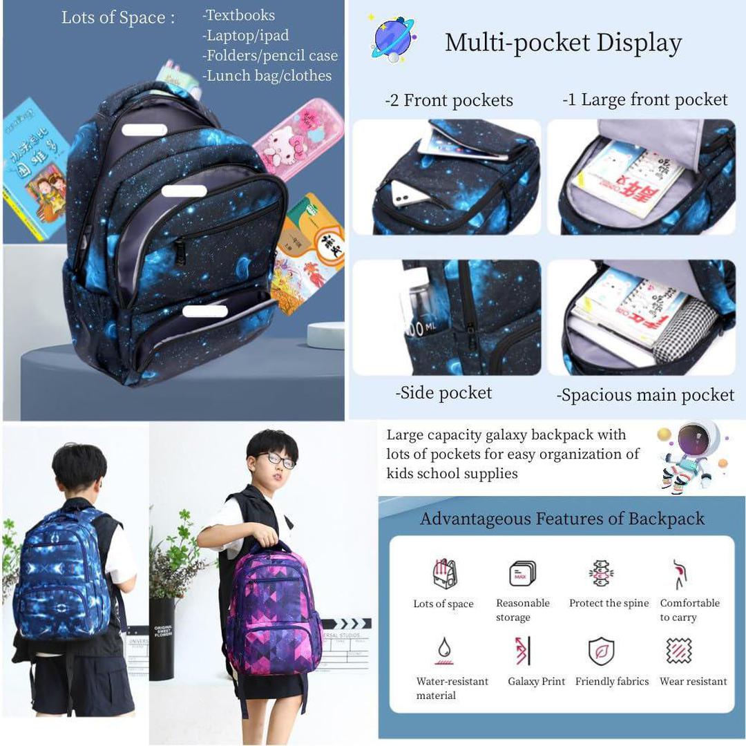 Galaxy print school set for upper elementary and middle school