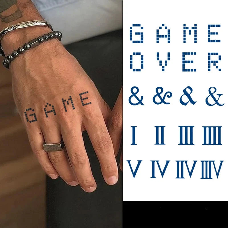Game Over Tattoo Design