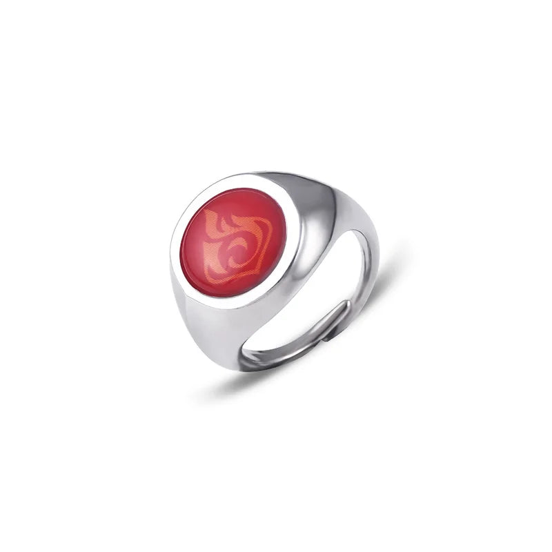 Pyro Element Genshin Impact Adjustable Metal Ring