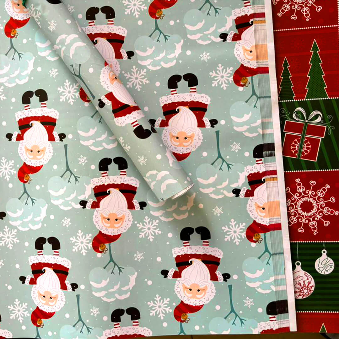 Colorful gift wrap for birthday presents and Christmas