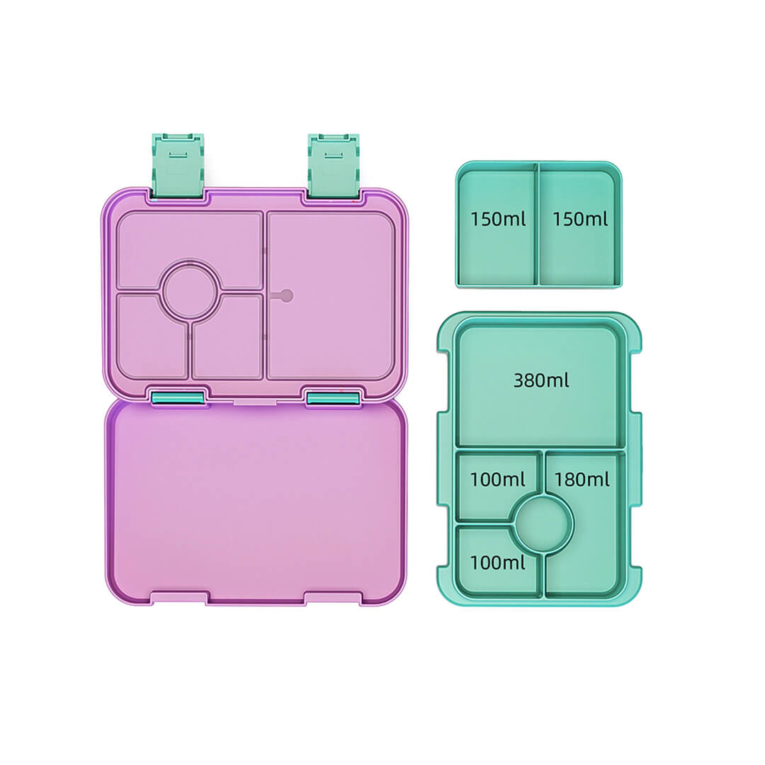 Leakproof school lunch box for girls with 6 compartments to separate food