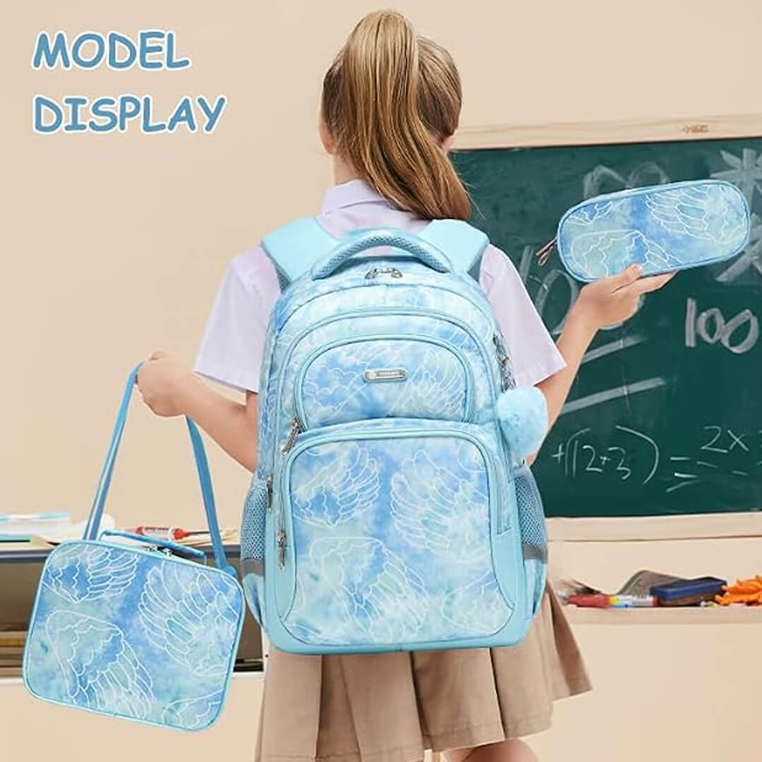 3-piece backpack set with pencil case for girls