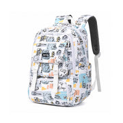 Girls doodle print school backpack for Grades 5 to 12