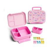Leakproof unicorn lunch box with handle and mini forks