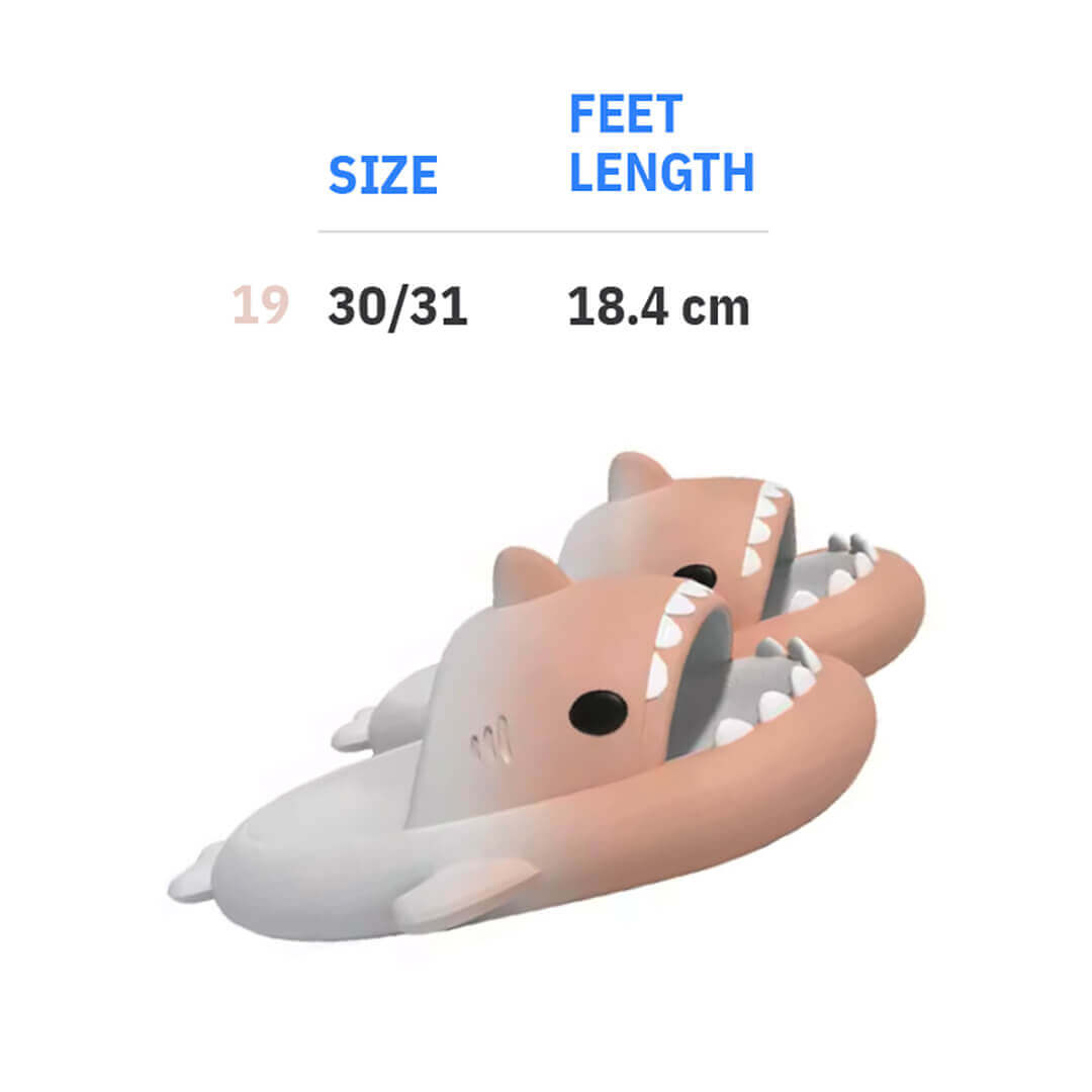 Girls non-slip shark slippers for wet surfaces