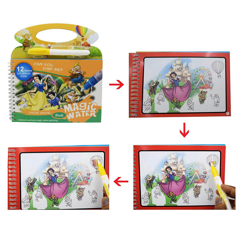 Magic Water Book, Reusable Fun for Kids snow white