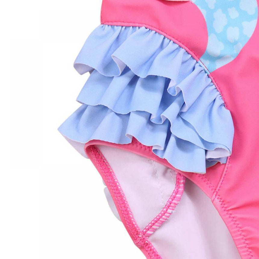Soft and quick-dry seahorse one-piece swimsuit for toddlers
