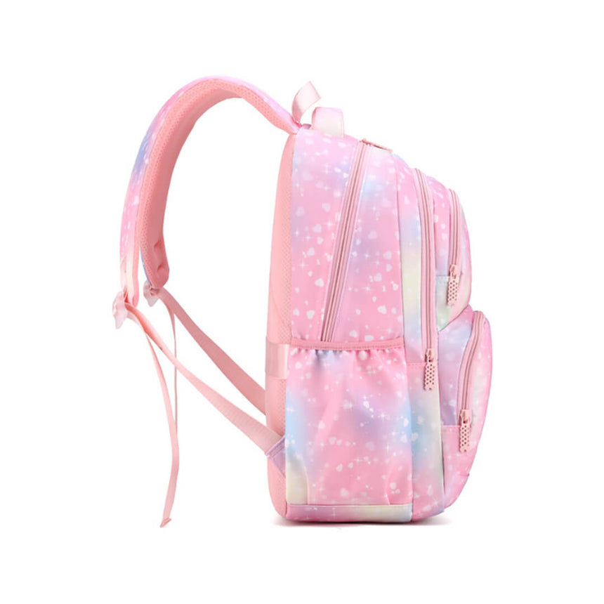 Pink backpack lunch bag pencil case set for kids