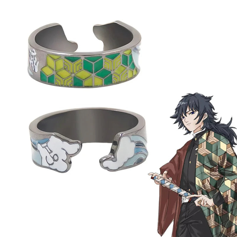 Demon Slayer Giyu Tomioka Adjustable Metal Alloy Ring