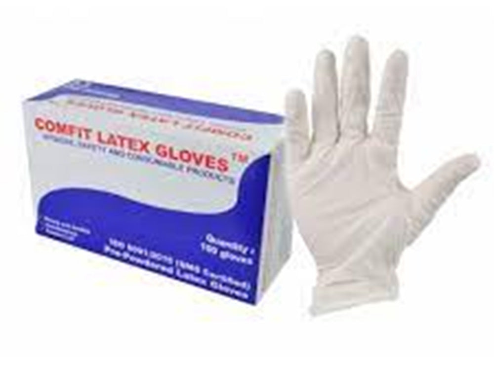 Latex Gloves Medium Powderd