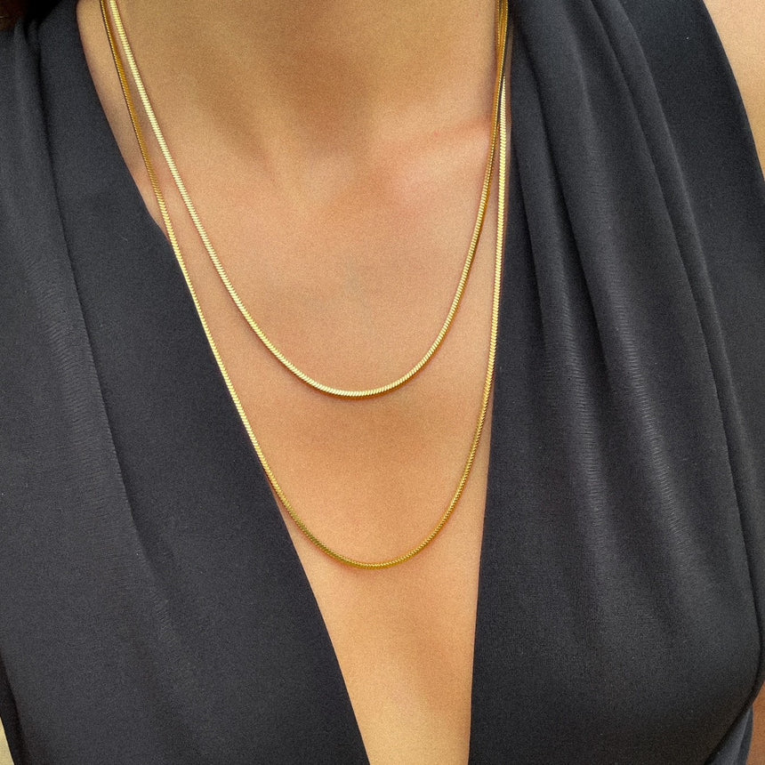 Rounded Basic Snake Necklace