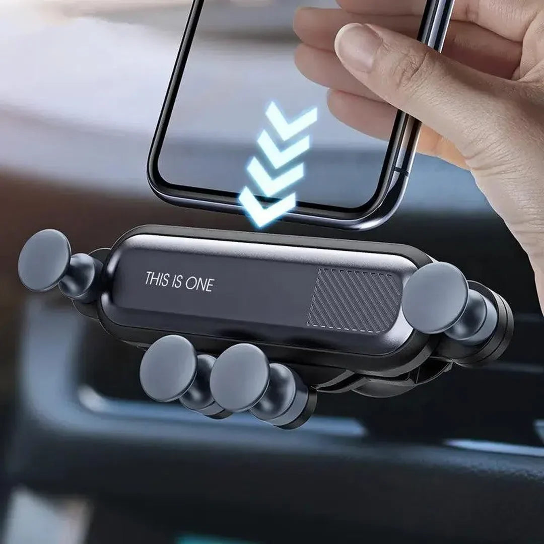 Gravity Car Air Vent Clip Mount Holder - Snap Button Holder