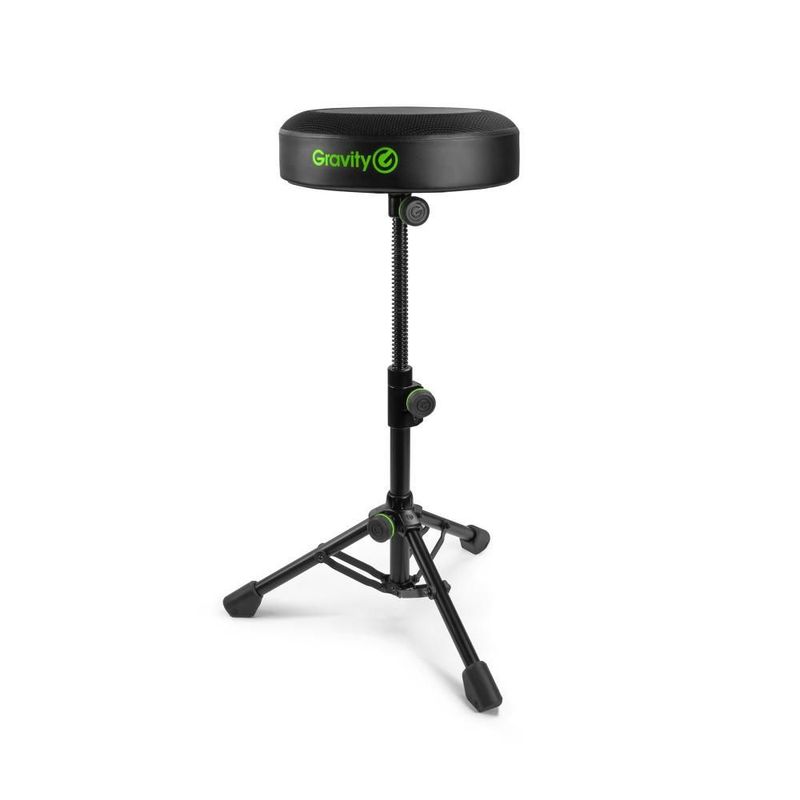 Gravity FD SEAT 1 Round Musicians Stool, Foldable, Adjustable Height