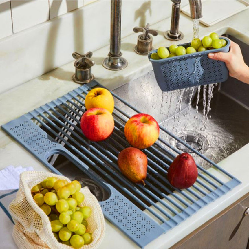 Over-the-Sink Roll-Up Dish Drying Rack