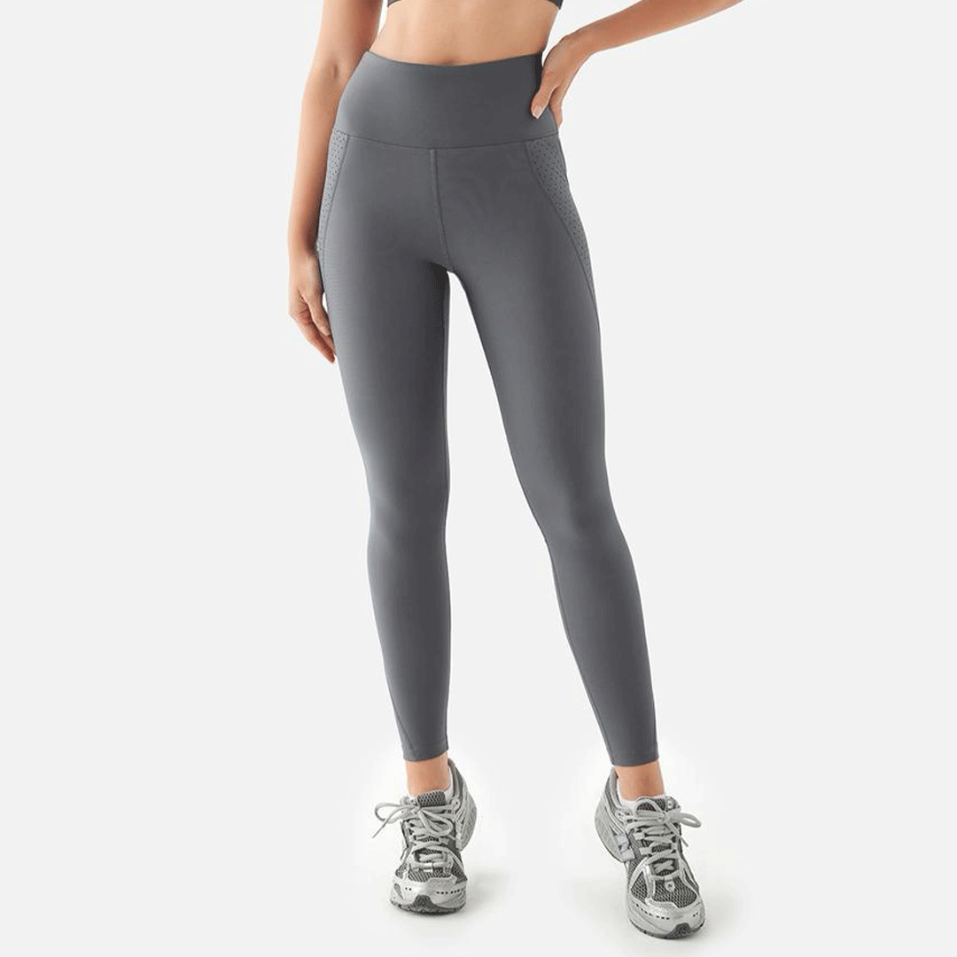 Mesh Pocket Tights Leggings Grey