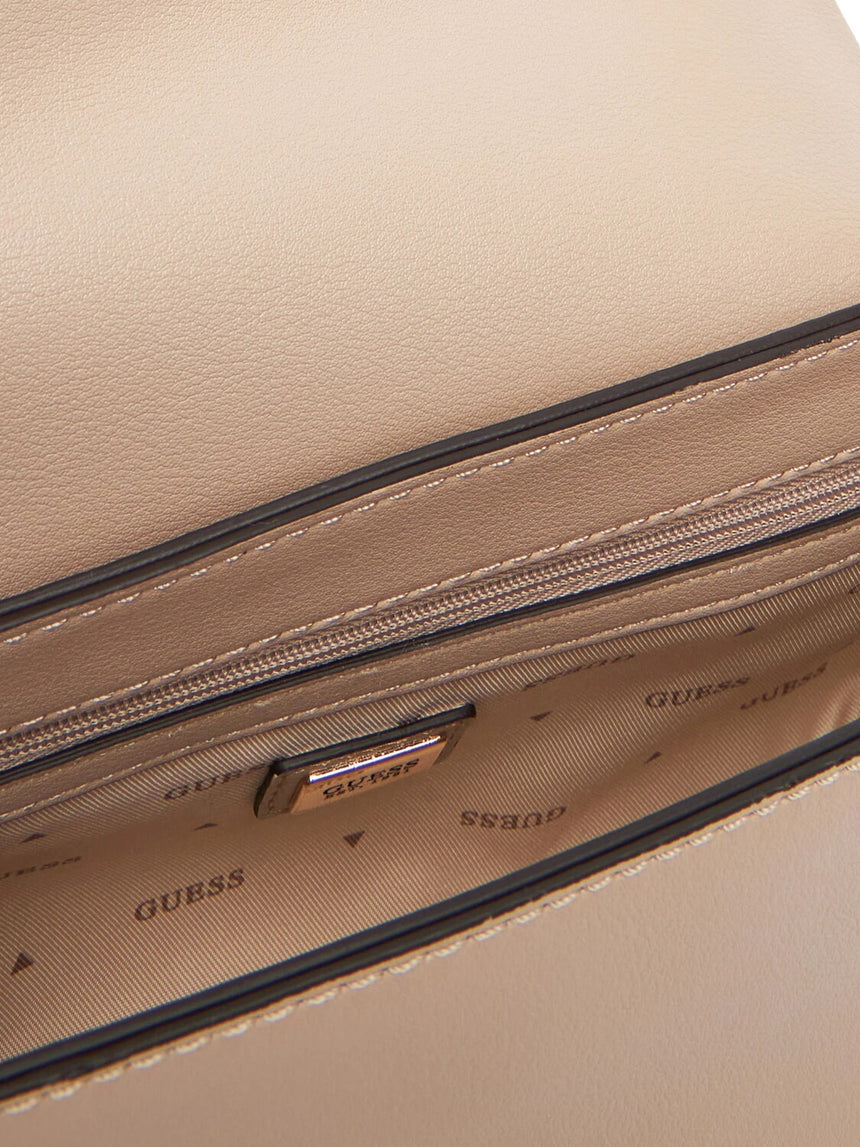 Guess - LEFIA Beige Flap Shoulder Bag