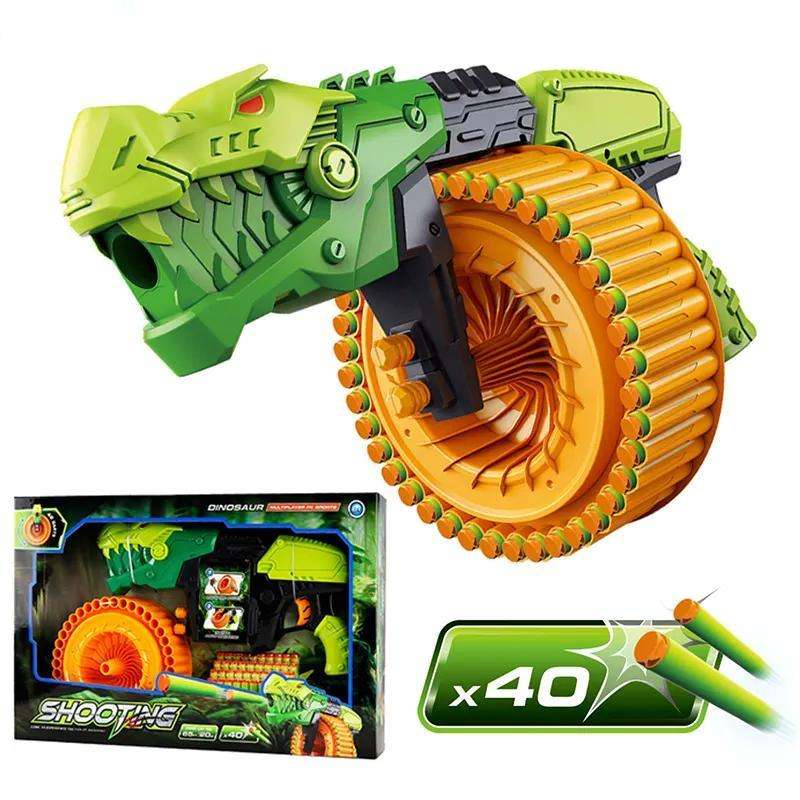 Dino Power Toy Gun Foam Blaster - 40 Soft Bullet Shooting Game