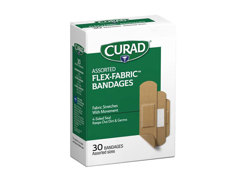 Curad Flex Fabric Assorted Plaster 30 Pieces