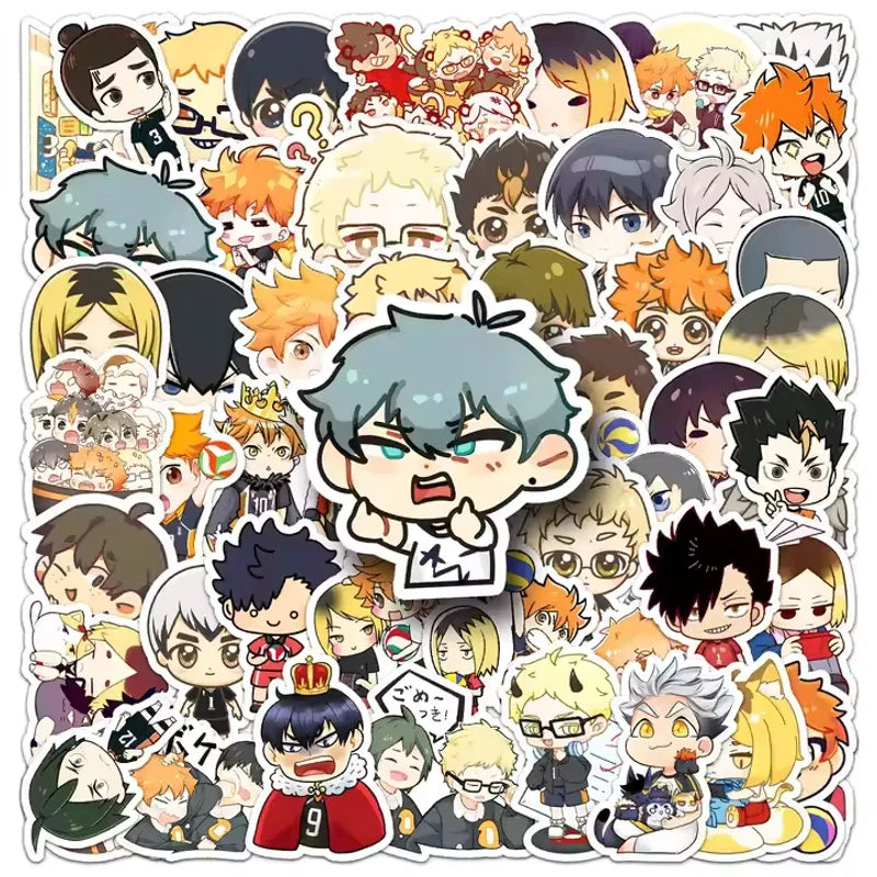 Haikyuu Volleyball Anime Sticker Set of 50 Pieces